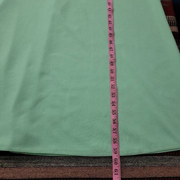 Vtg 1970s Pastel Mint Green Halter Maxi Gown Dress Sz Small Nylon Zipper Wedding - Picture 7 of 8
